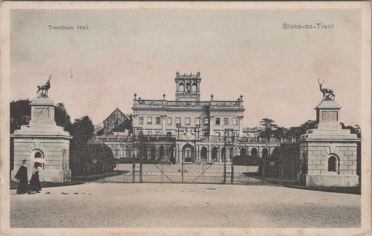 Staffordshire Postcard - Trentham Hall, Stoke-on-Trent  XT864