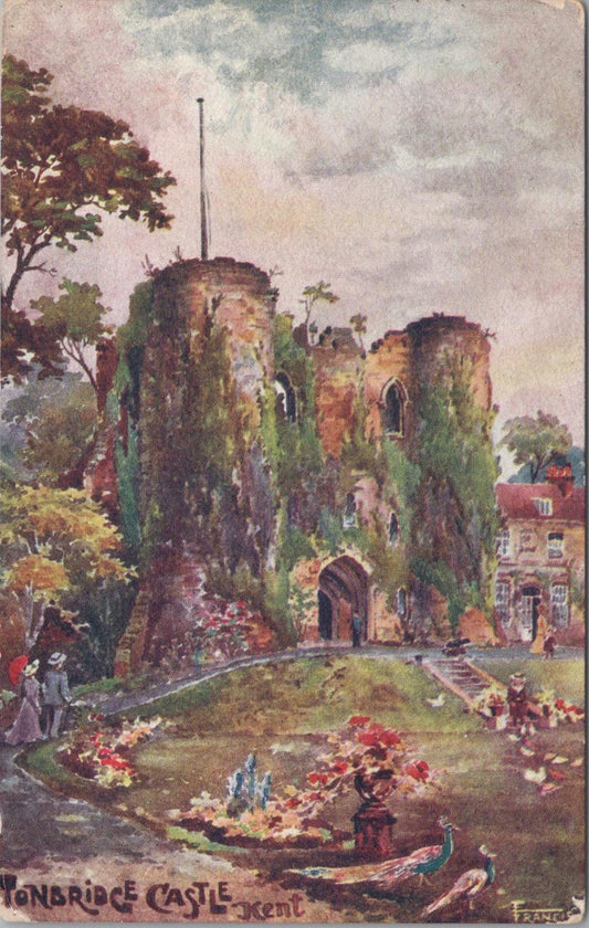 Kent Postcard - Tonbridge Castle, Artist View   XT233