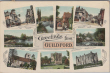 Load image into Gallery viewer, Surrey Postcard - Greetings From Guildford   XT234
