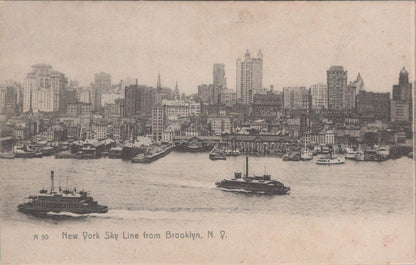 America Postcard - New York Sky Line From Brooklyn, New York   XT239