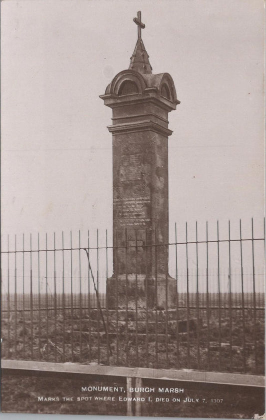 Lincolnshire Postcard - Monument, Burgh Marsh  XT254