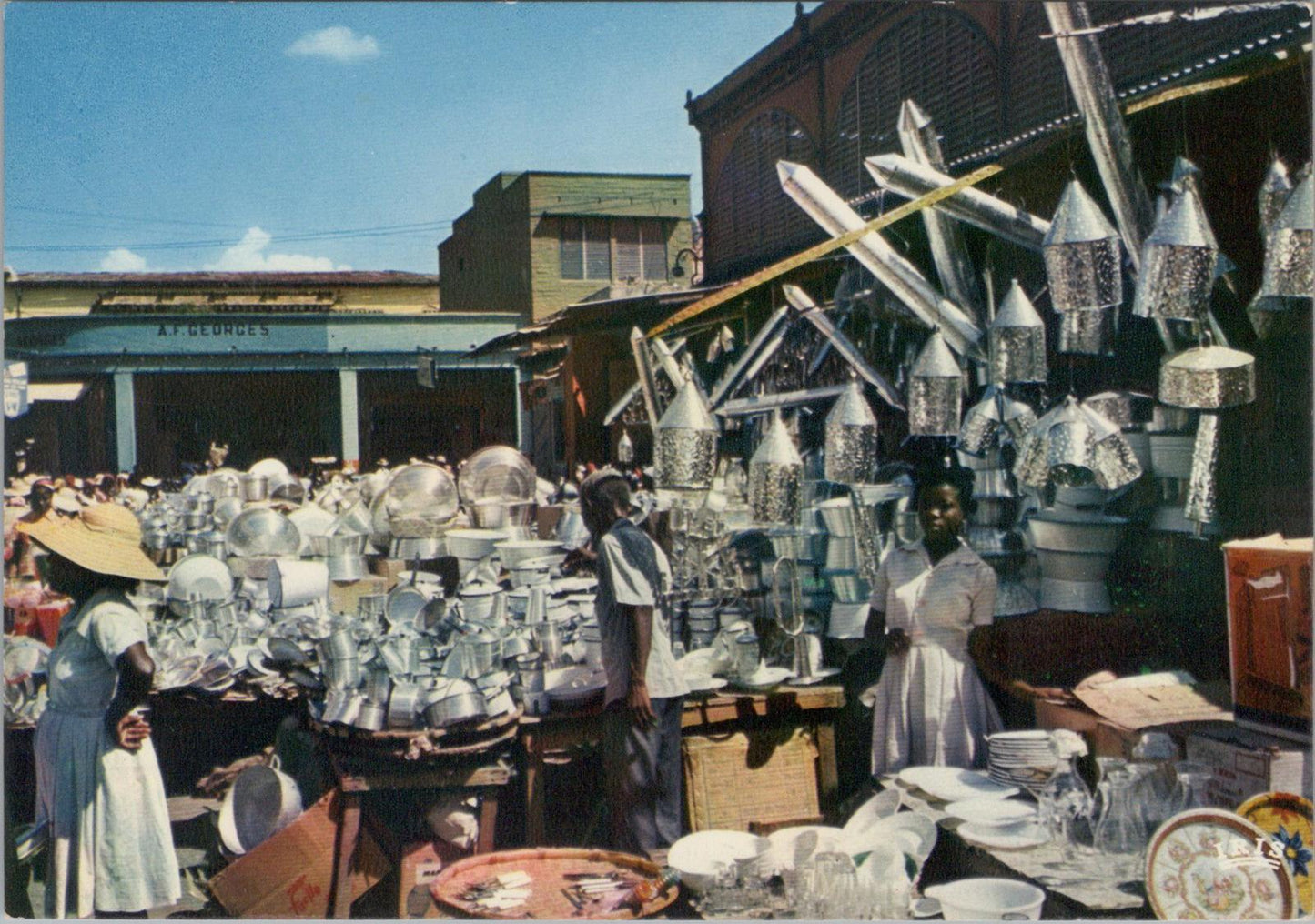 Haiti Postcard: Port-au-Prince. On The Market. c1970s XT1575