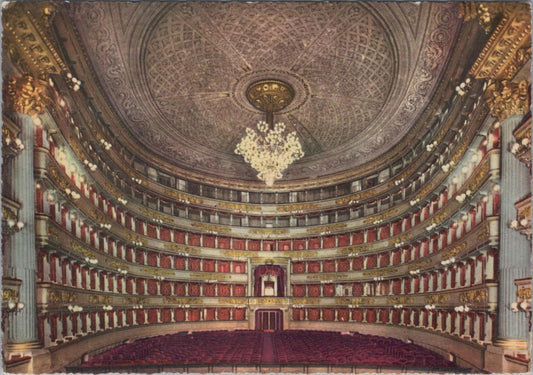 Italy Postcard: Milan, Milano, Interno del Teatro alla Scala. c1950s XT1577