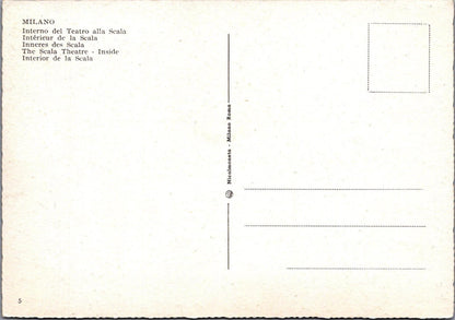 Italy Postcard: Milan, Milano, Interno del Teatro alla Scala. c1950s XT1577