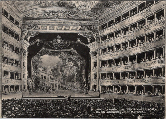 Italy Postcard: Milan, Milano, Interno del Teatro alla Scala. XT1580