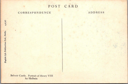 Art Postcard: Belvoir Castle. Portrait of Henry VIII by Holbein XT1597
