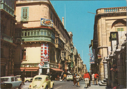 Malta Postcard: Republic Street, Valletta, c.1970s  XT1621