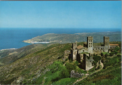 Spain Postcard: Costa Brava, Monasterio De San Pedro De Roda, c.1960's  XT1627