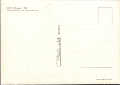 Spain Postcard: Costa Brava, Monasterio De San Pedro De Roda, c.1960's  XT1627