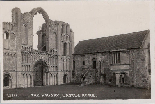 Norfolk Postcard: The Priory, Castle Acre, West Front & Lodgings XT1691