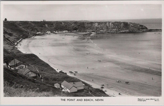 Wales Postcard: The Point And Beach, Nevin, Caernarvonshire  XT1728