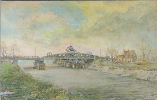 Lincolnshire Postcard: Sutton Bridge - Art by Stuart B. Parfett  XT1736