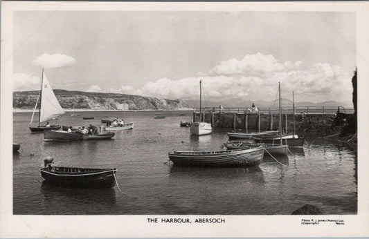 Wales Postcard: The Harbour, Abersoch, Caernarvonshire, 1950’s XT1739
