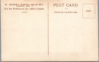 London Postcard:St. Andrew's Hospital, Dollis Hill - Entrance Hall. 1930s XT1743