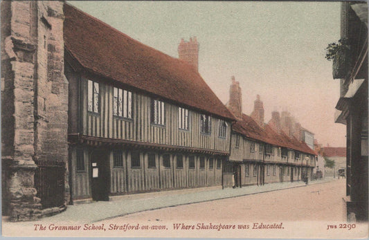 Warwickshire Postcard: The Grammar School, Stratford-on-Avon  XT1752