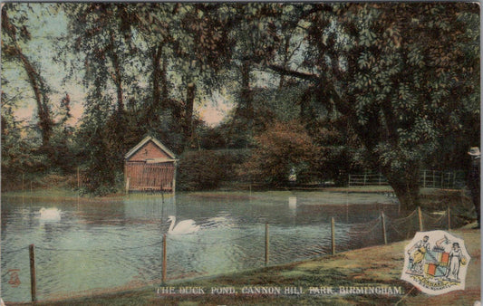 Warwickshire Postcard: The Duck Pond, Cannon Hill Park, Birmingham  XT1753