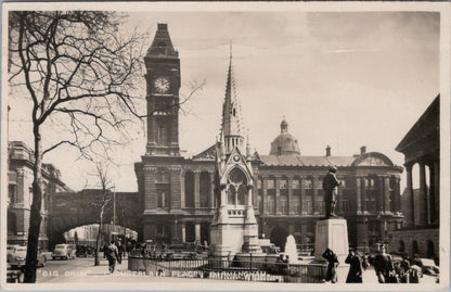 Warwickshire Postcard:Big Brum, Chamberlain Place, Birmingham,Posted 1955 XT1754