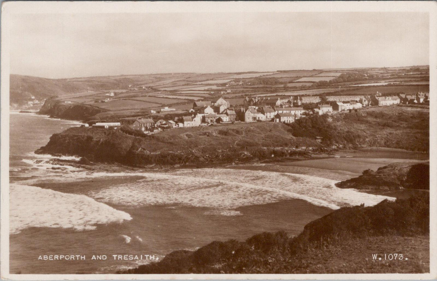 Wales Postcard: Aberporth and Tresaith, Cardiganshire, c.1950s  XT1755