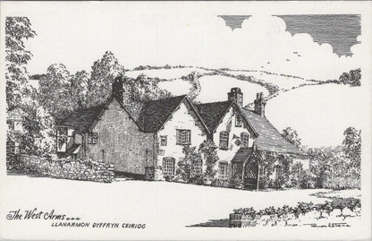 Wales Postcard:The West Arms, Llanarmon Dyffryn Ceiriog, Art by Boulstone XT1758