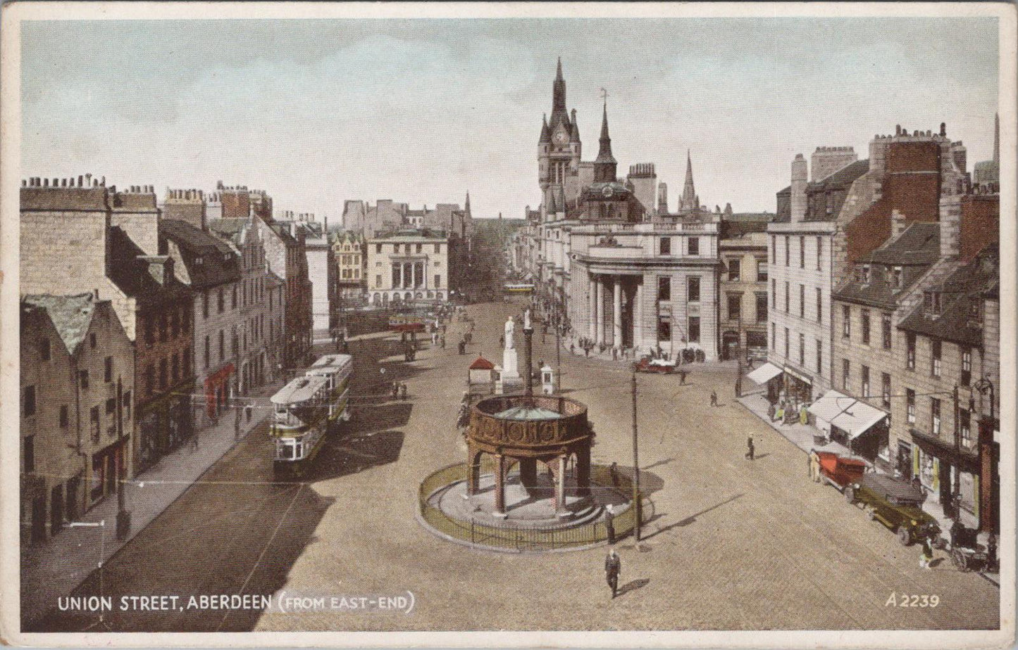 Scotland Postcard: Union Street, Aberdeen (From East-end), Aberdeenshire XT1767