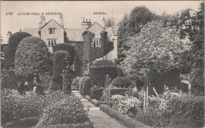 Cumbria Postcard - Levens Hall & Gardens, Kendal, Famous Topiary Gardens  XT1791