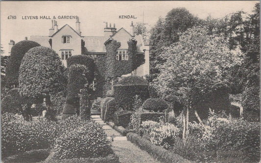 Cumbria Postcard - Levens Hall & Gardens, Kendal, Famous Topiary Gardens  XT1791
