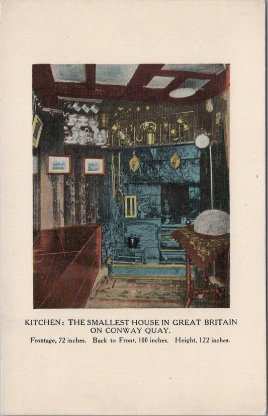 Wales Postcard: Kitchen: The Smallest House in Great Britain on Conway  XT1796