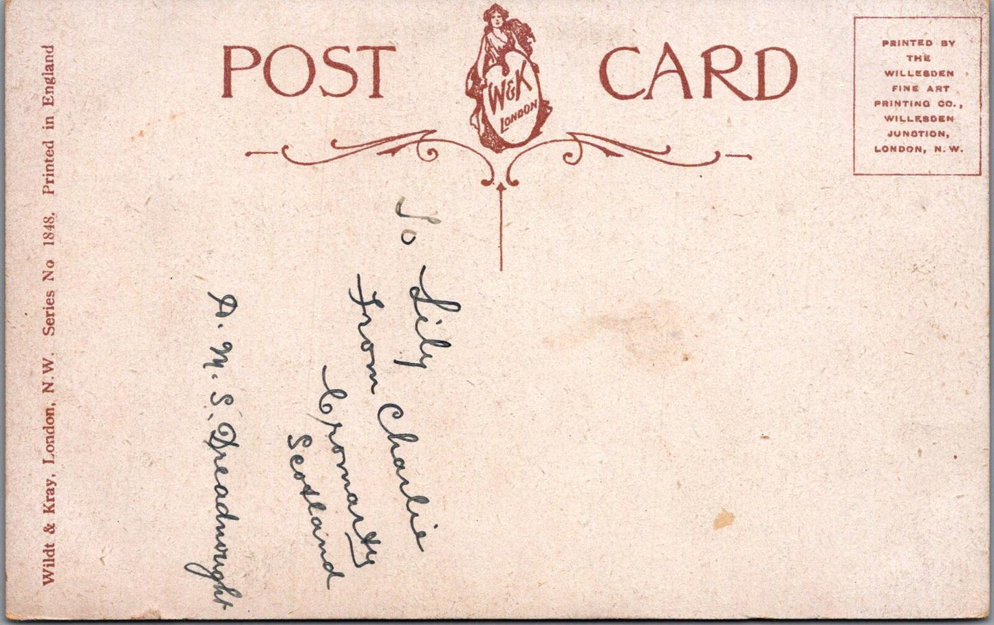 Scotland Postcard: Wi' Kind Thochts,MacQueen Tartan, Inverness-shire   XT1801
