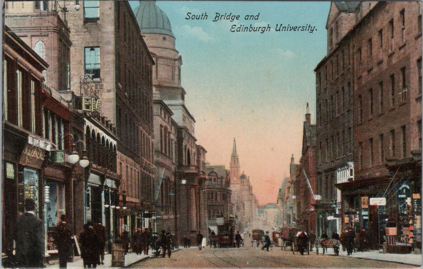 Scotland Postcard: South Bridge and Edinburgh University, Midlothian XT1824