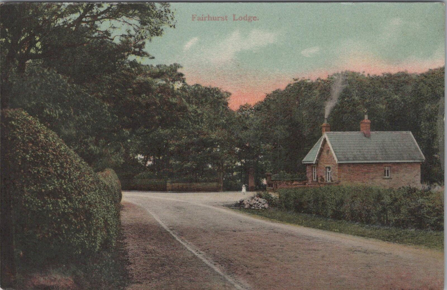 Lancashire Postcard: Fairhurst Lodge, Parbold. Country Road Gatehouse XT1829