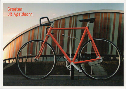 Netherlands Postcard: Outsized Bicycle Outside Apeldoorn Arena. Omnisport XT1876