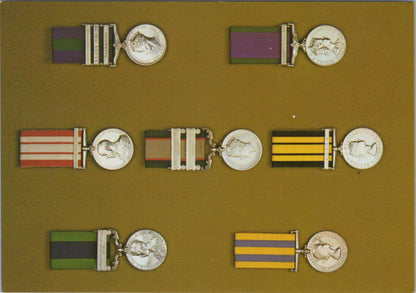 Military Postcard: 20th Century British Campaign Medals & Ribbons Display XT1889