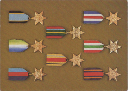 Military Postcard: Second World War Campaign Stars Imperial War Museum XT1894
