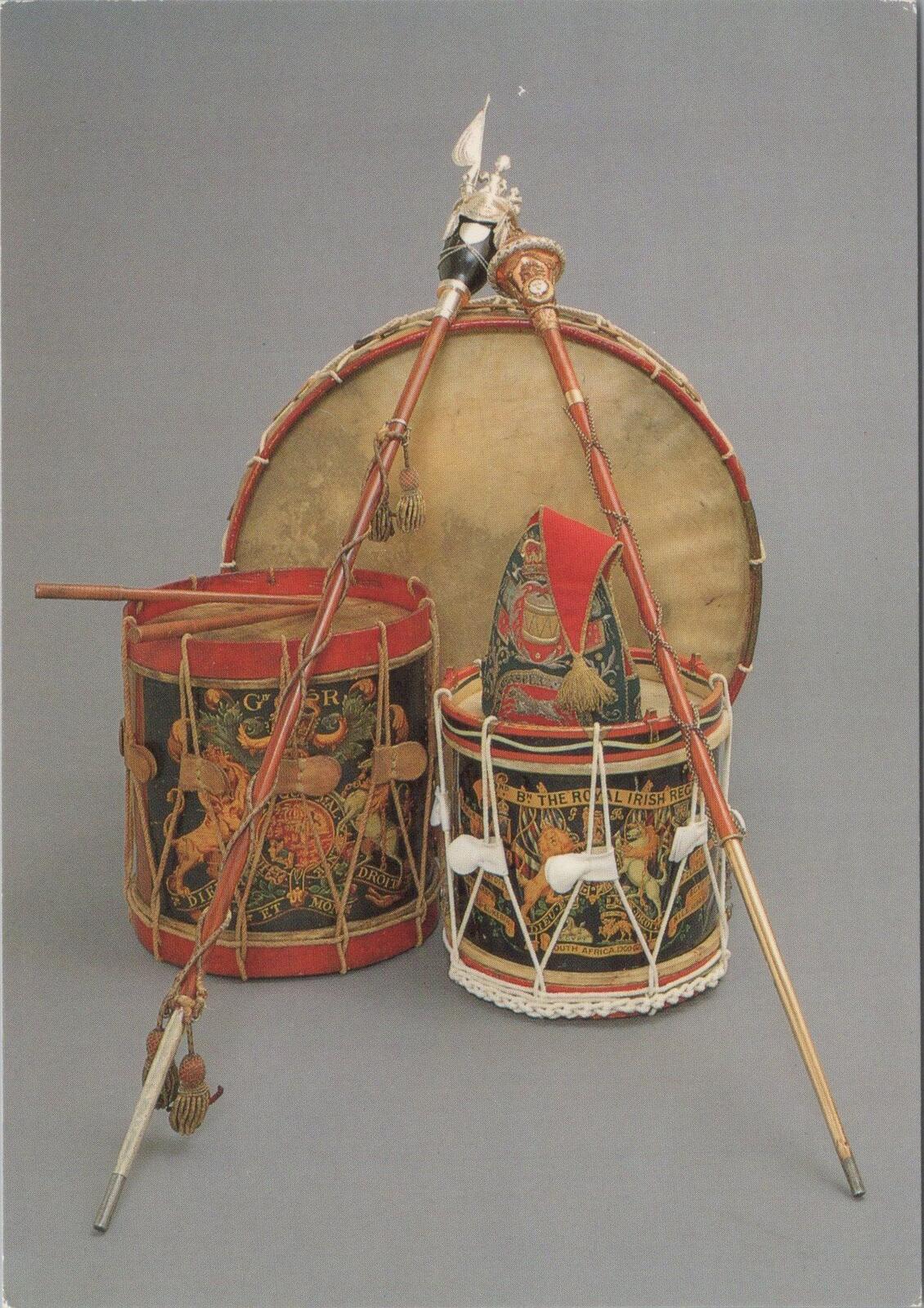 Military Postcard: Follow The Drum Historic British Army Drums and Staffs XT1910