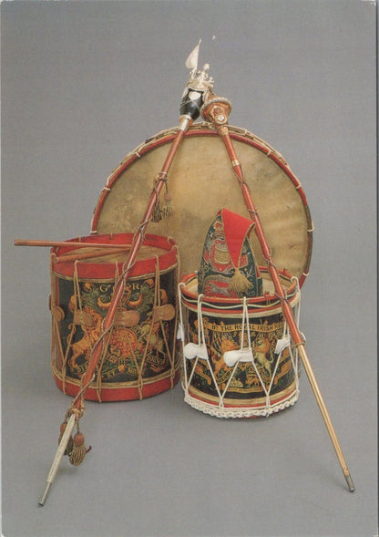 Military Postcard: Follow The Drum Historic British Army Drums and Staffs XT1910