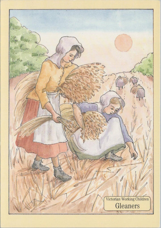 Art Postcard: Victorian Working Children Harvest Farm Social XT2443