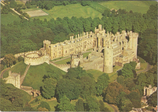 Sussex Postcard: Arundel Castle Aerial View West Sussex Duke of Norfolk XT2451