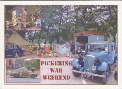 Yorkshire Postcard: Pickering War Weekend 1940s Vintage Vehicles XT2477