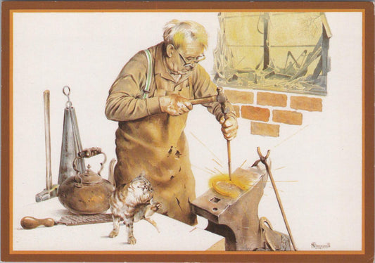 Occupations Postcard -Country Crafts, The Blacksmith, Malcolm Greensmith RR23320