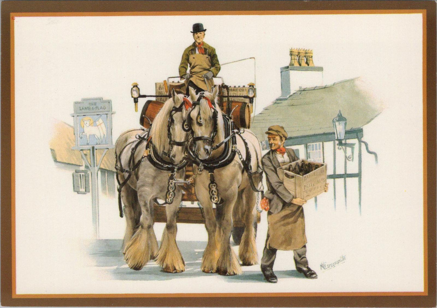 Occupations Postcard - Country Crafts, Delivery Day, Malcolm Greensmith RR23322