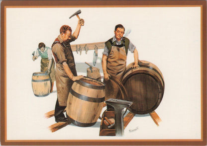 Occupations Postcard - Country Crafts, Barrelmaking, Malcolm Greensmith RR23324