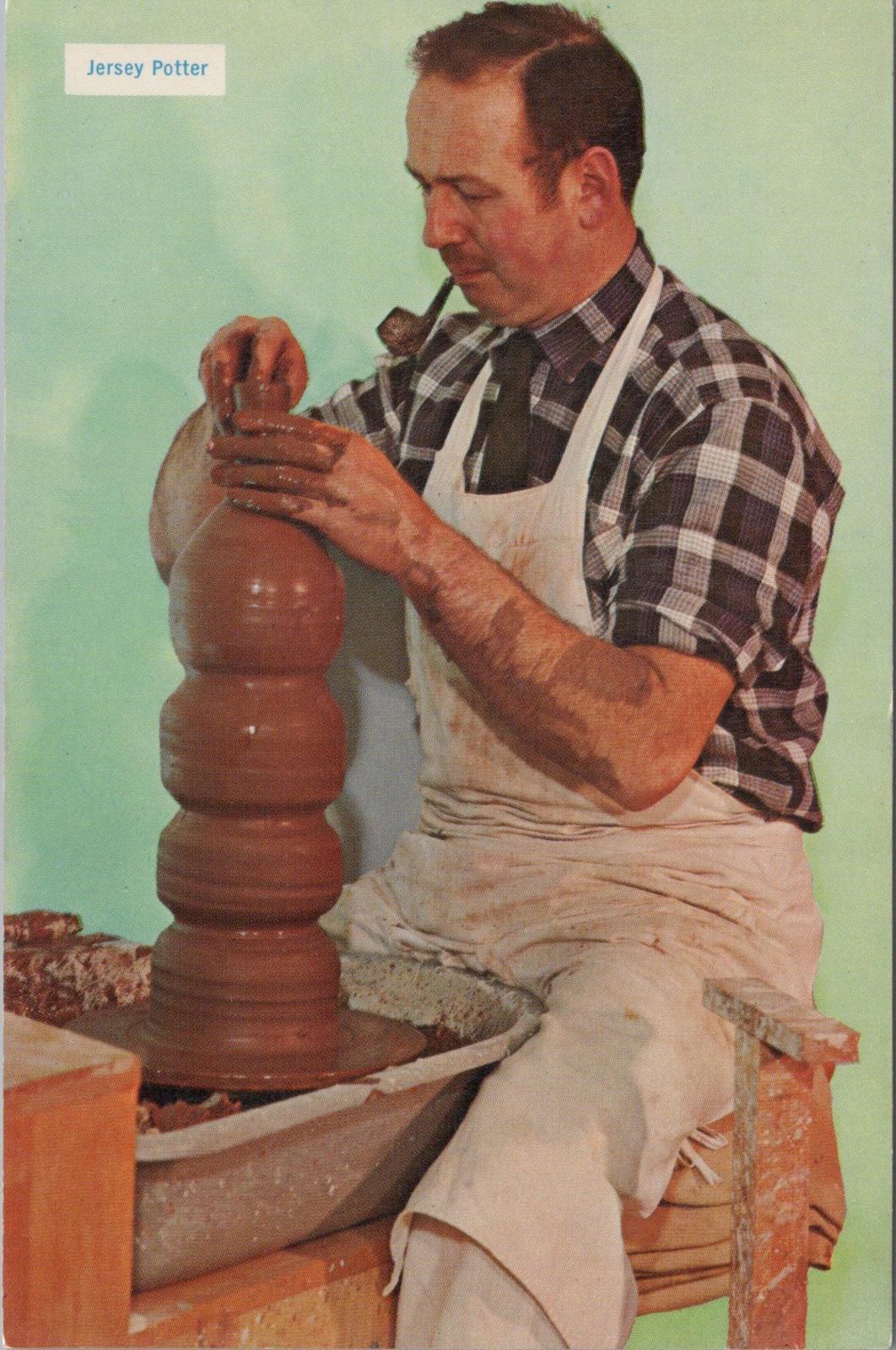 Occupations Postcard - Jersey Potter, A Potter at Work  RR23330