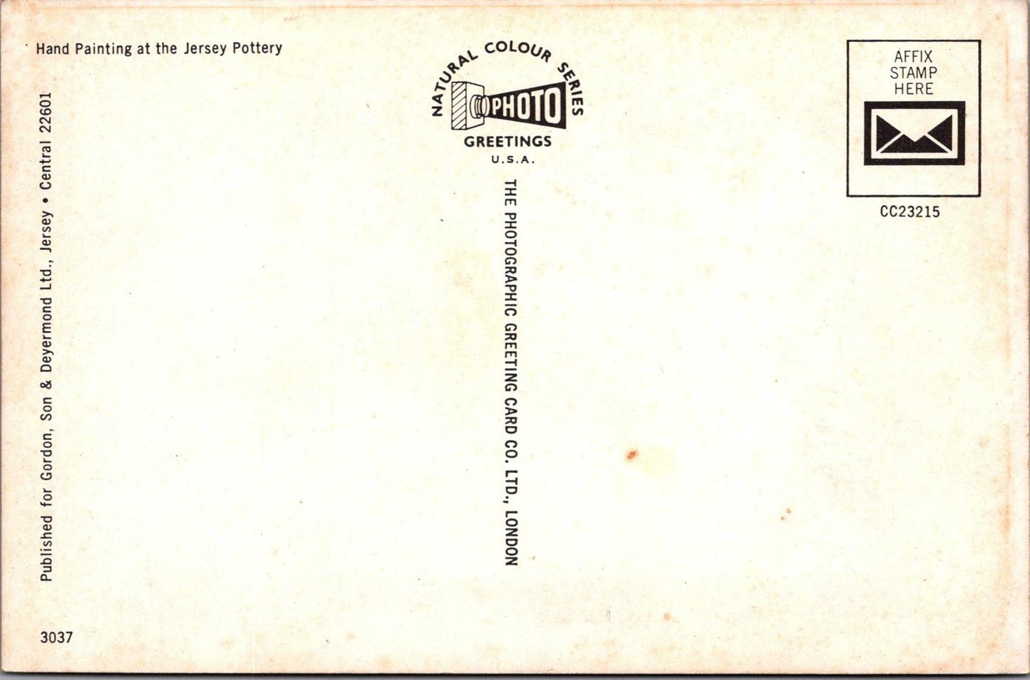 Occupations Postcard - Hand Painting at The Jersey Pottery  RR23331