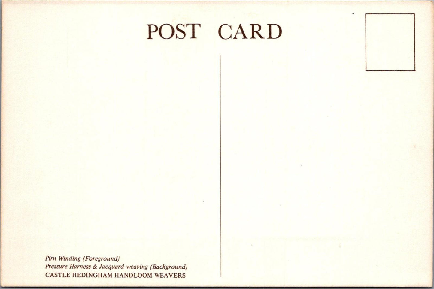 Occupations Postcard - Pirn Winding, Castle Hedingham Handloom Weavers RR23333