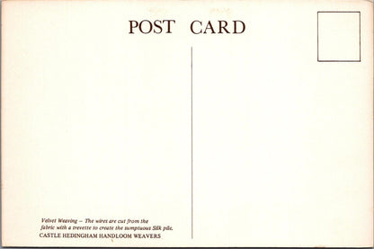 Occupations Postcard - Velvet Weaving, Castle Hedingham Handloom Weavers RR23335
