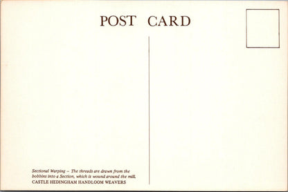 Occupations Postcard-Sectional Warping,Castle Hedingham Handloom Weavers RR23336