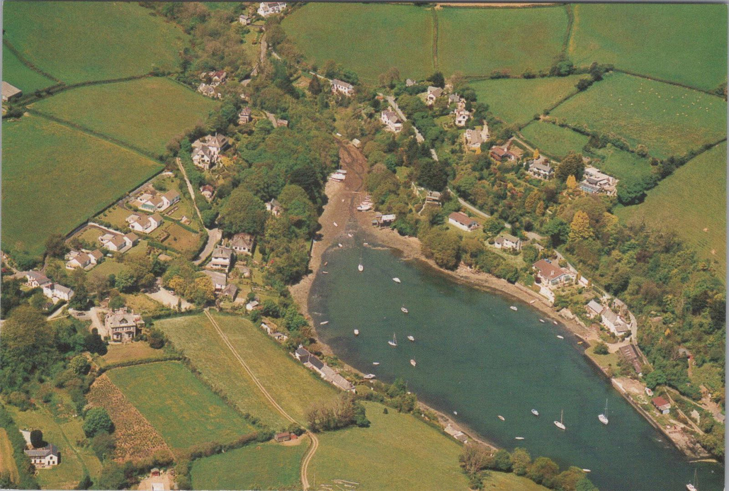Cornwall Postcard - Aerial View of Pill Creek, Feock    RR23352