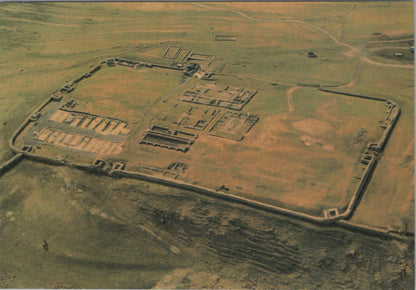 Northumberland Postcard - Aerial View of Housesteads Fort From The North RR23355