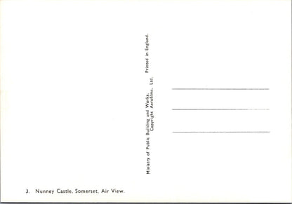 Somerset Postcard - Aerial View of Nunney Castle   RR23358