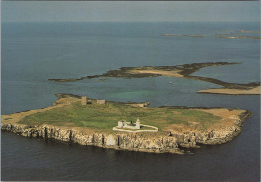 Northumberland Postcard - Aerial View of The Farne Islands From The West RR23364